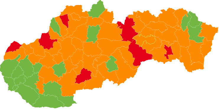 Okres Rožňava bude už od štvrtka červený, od pondelka sa k nemu pridajú aj Košice