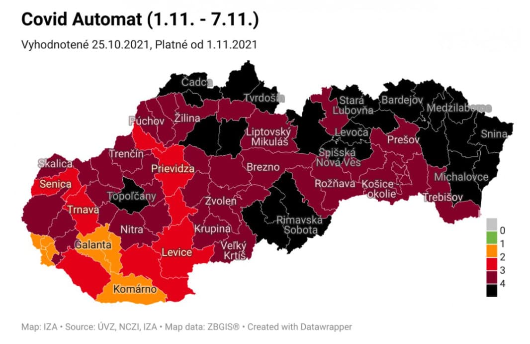 Od pondelka bude v čiernom treťom stupni ohrozenia až 24 okresov