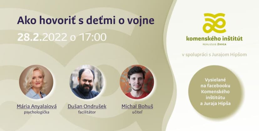 Komenského inštitút organizuje webinár o tom, ako hovoriť s deťmi o vojne