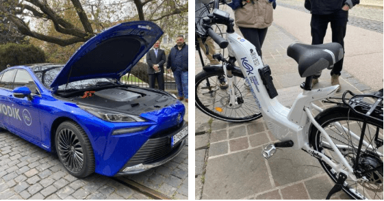 Nové technológie v Košiciach. KSK predstavilo vodíkové auto a bicykel