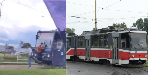 Riskovali svoje životy a zdravie. Chlapci sa v Košiciach chytili idúcej električky (VIDEO)