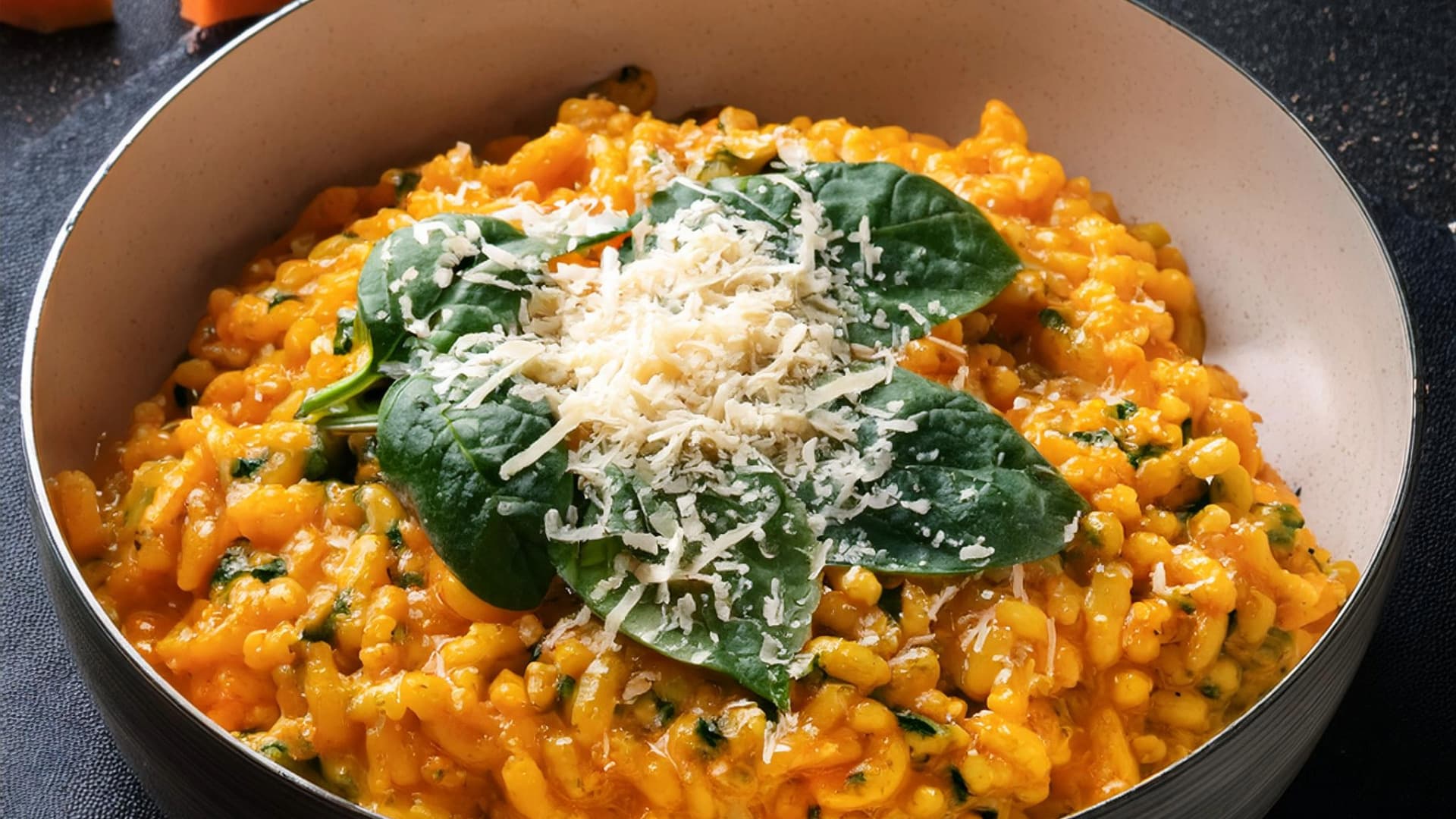 Tip na recept: Tekvicové risotto s parmezánom a špenátom