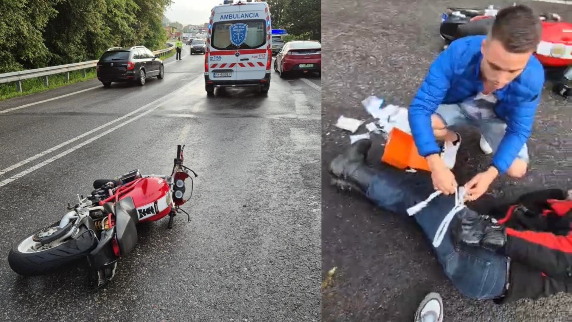 Košickí hasiči pomohli zranenému motorkárovi aj mimo služby!