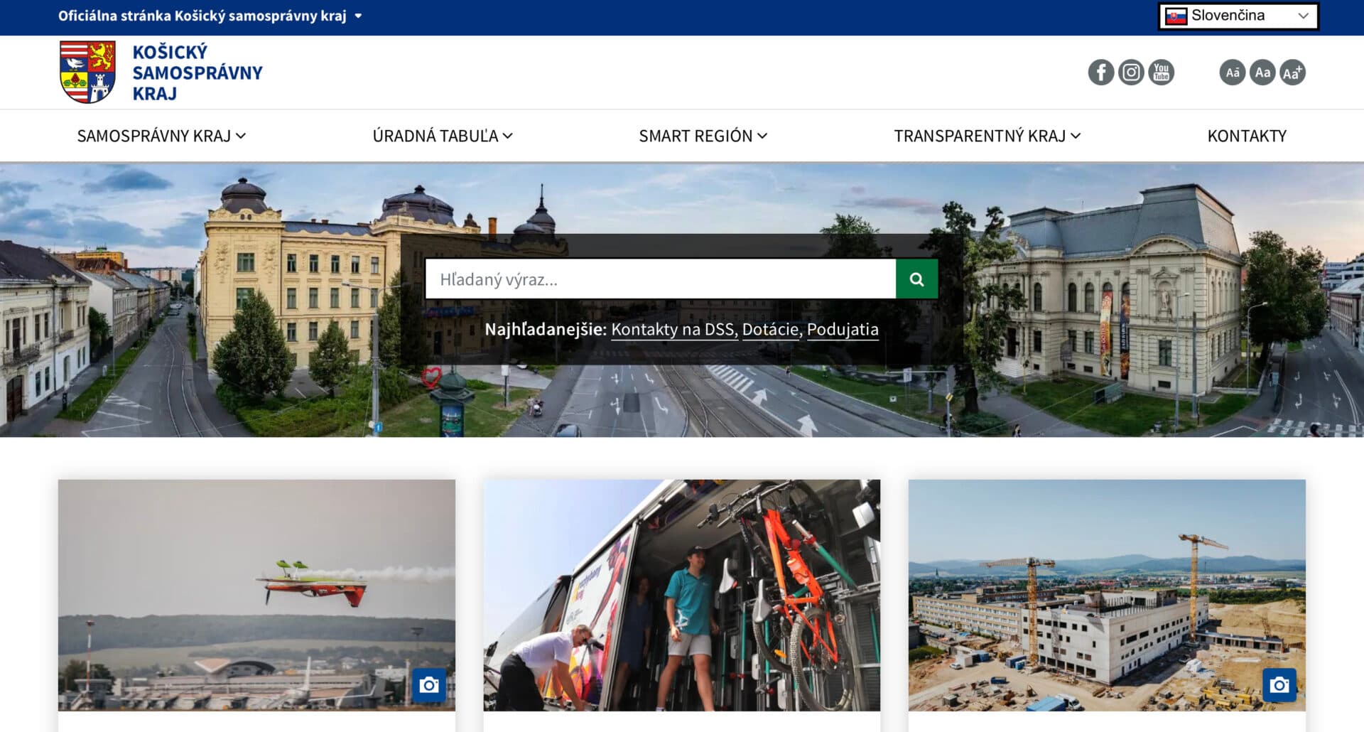 Nový web župy zhromažďuje aktuálne novinky a praktické informácie z regiónu