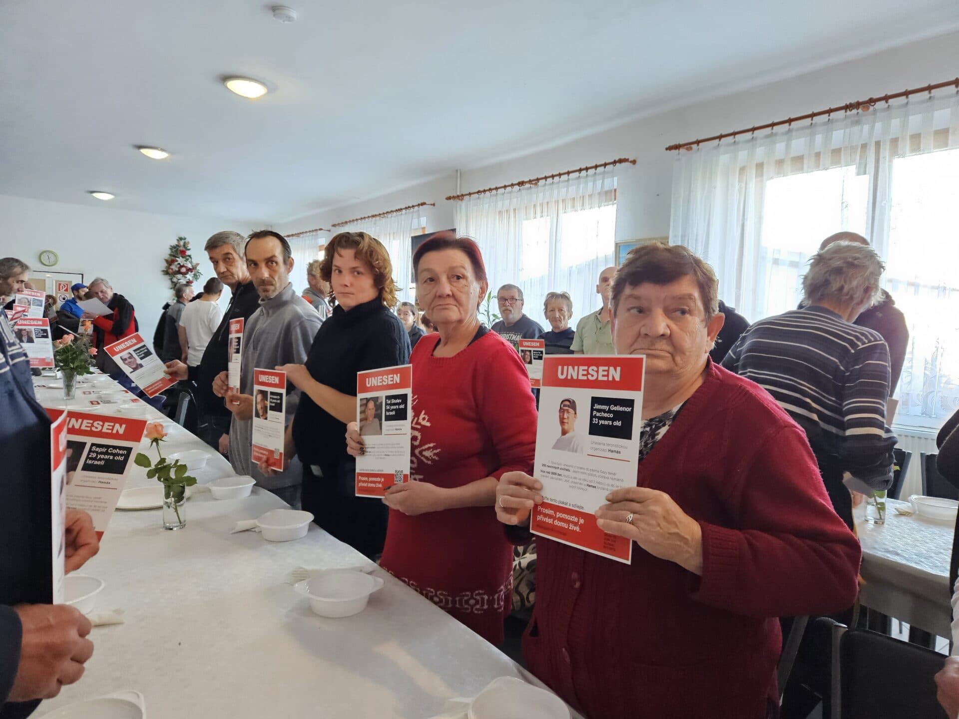 Charitatívny obed v núdzi ako prejav solidarity voči 229 rukojemníkom v Gaze