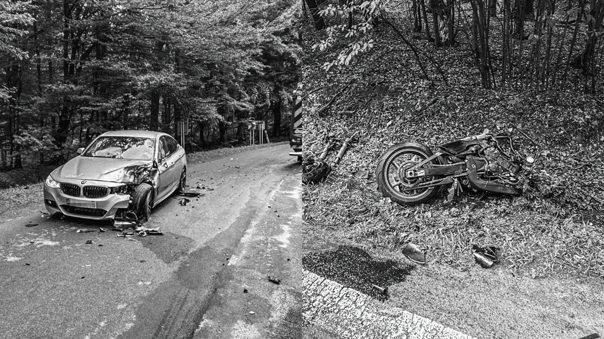 Fotografia k článku Tragická nehoda v okrese Michalovce: Motorkár neprežil zrážku s BMW pri predchádzaní