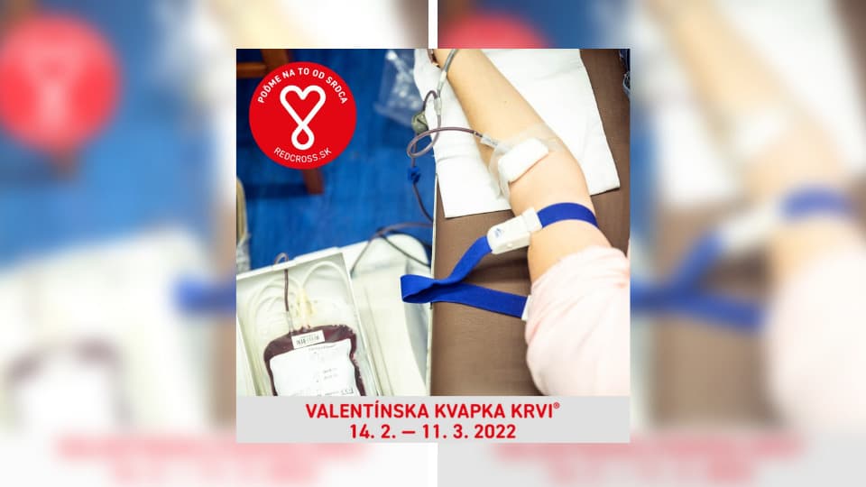 Valentínska kvapka krvi vyzýva darcov. Zapojiť sa môžete aj vy