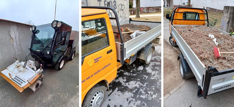 Sídlisko KVP sa pustilo do čistenia chodníkov od posypového materiálu (FOTO)