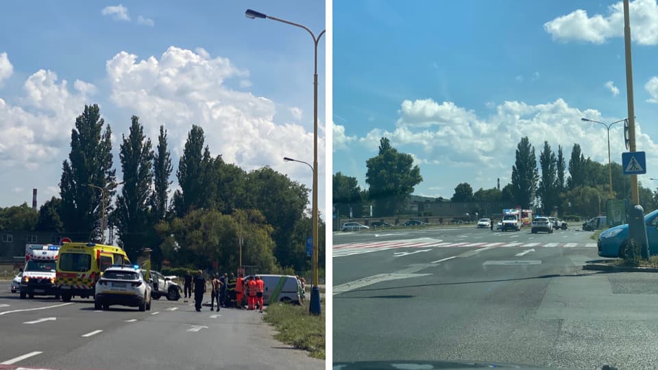 AKTUALIZOVANÉ: Nehoda na Jantárovej ulici v Košiciach (FOTO)