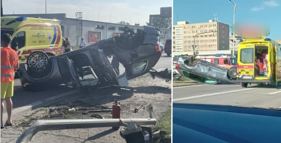 Vodič v Šaci prešiel na červenú. Spôsobil hrozivo vyzerajúcu zrážku (FOTO)
