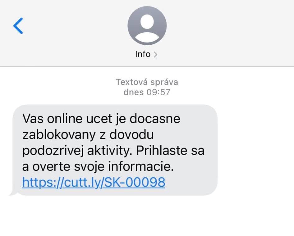 Polícia upozorňuje na podvodné správy od VÚB banky