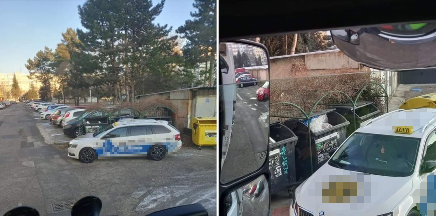 Vozidlá blokujú kontajnery, problém v časti Nad jazerom pretrváva