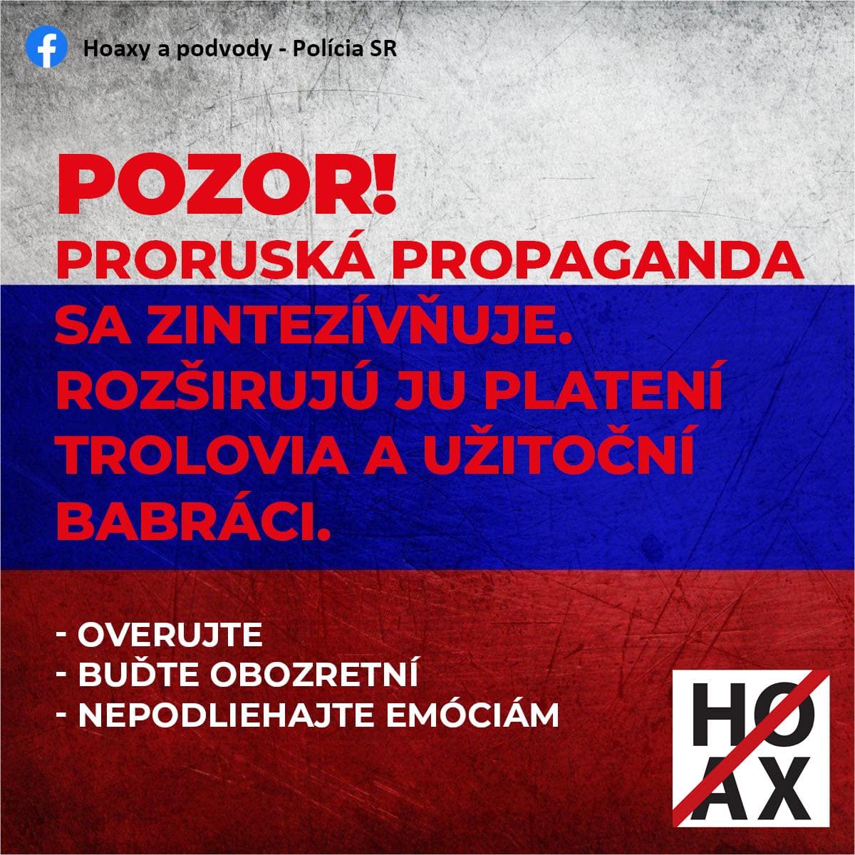 Polícia zaznamenala zvýšené množstvo proruskej propagandy na sociálnych sieťach