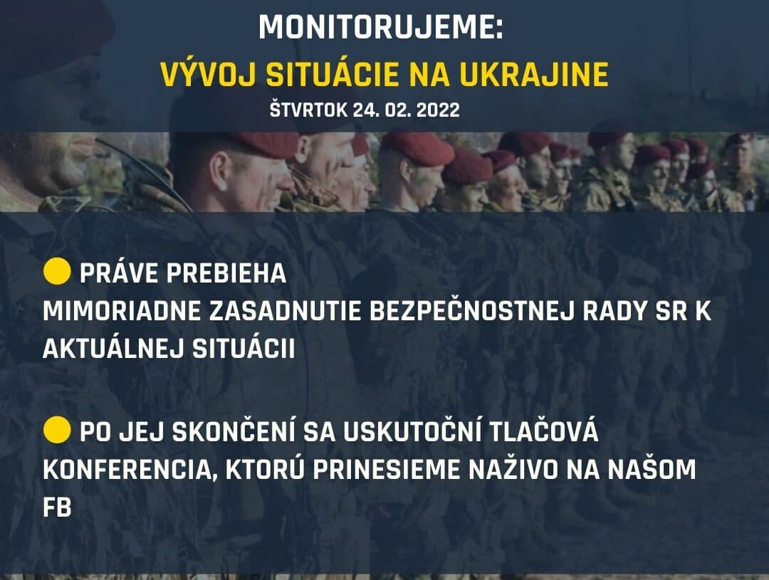K situácii na Ukrajine zasadá Bezpečnostná rada SR aj za účasti prezidentky Čaputovej