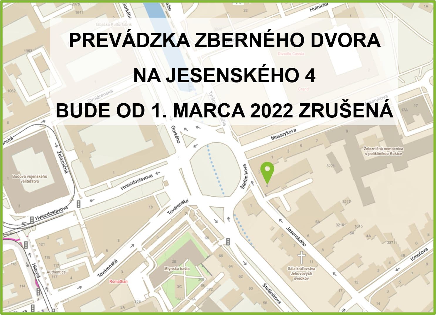 KOSIT ruší prevádzku zberného dvora v Košiciach