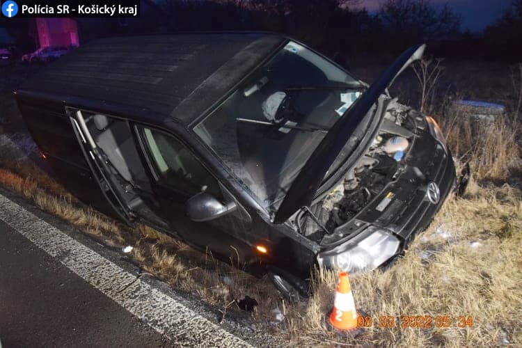 Unavený vodič spôsobil dopravnú nehodu (FOTO)
