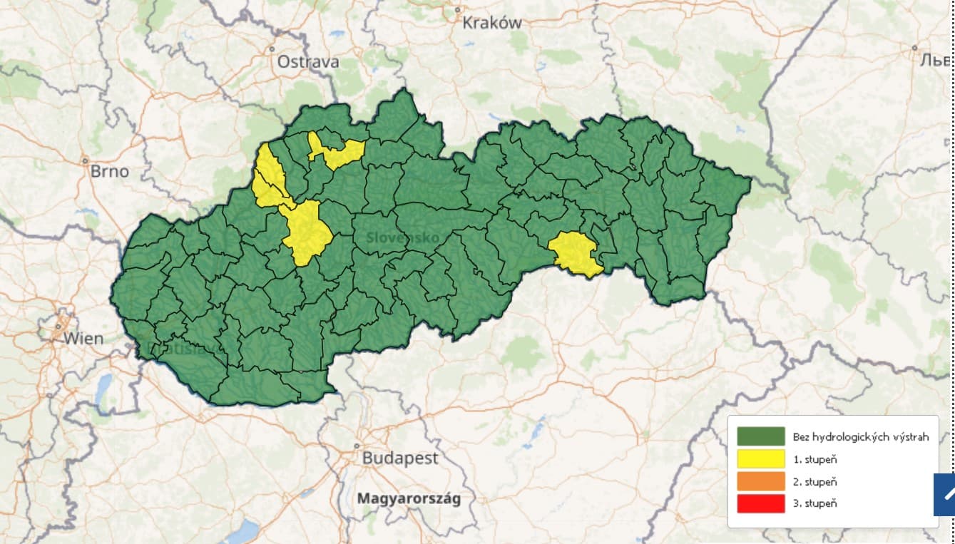 POZOR! V okrese Košice – okolie a Rožňava hrozí prívalová povodeň