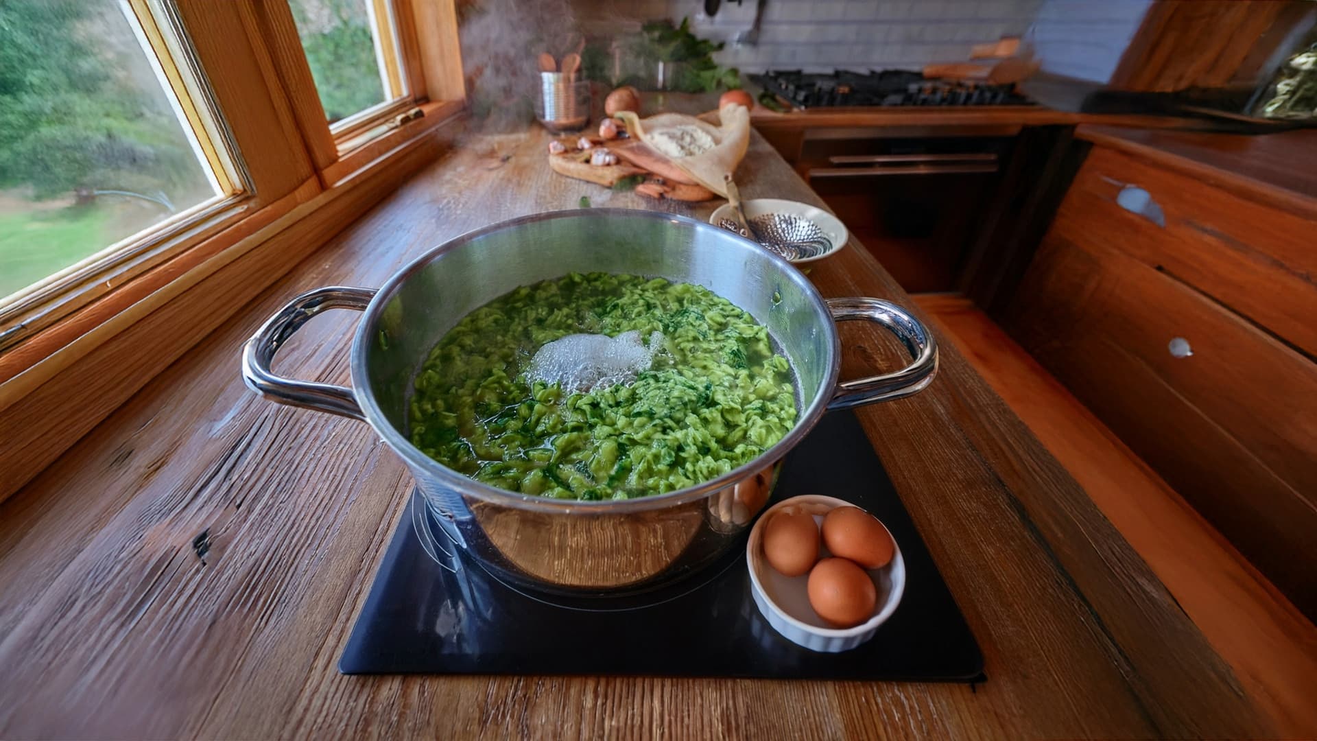Tip na recept: Špenátové halušky s opečenou slaninou a cesnakom