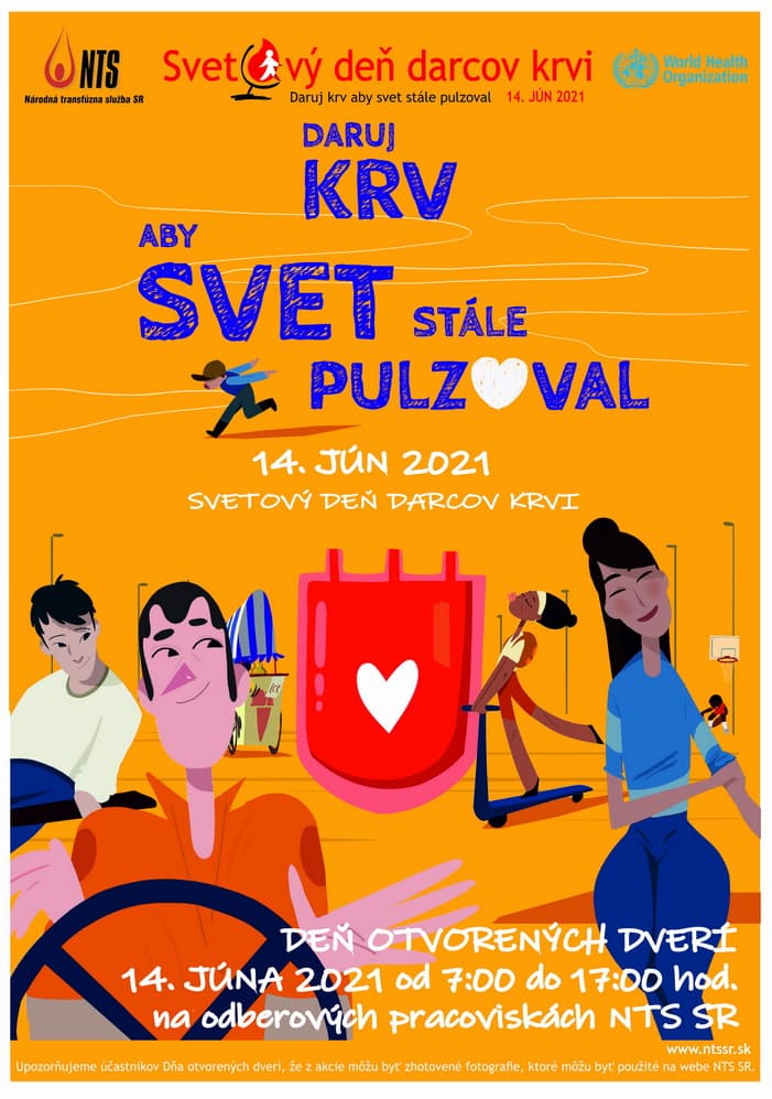 Svetový deň darcov krvi: „Daruj krv, aby svet stále pulzoval“