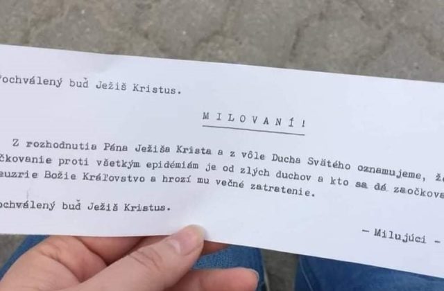 Ak sa dáte zaočkovať, hrozí vám večné zatratenie. Polícia bojuje s ďalším hoaxom