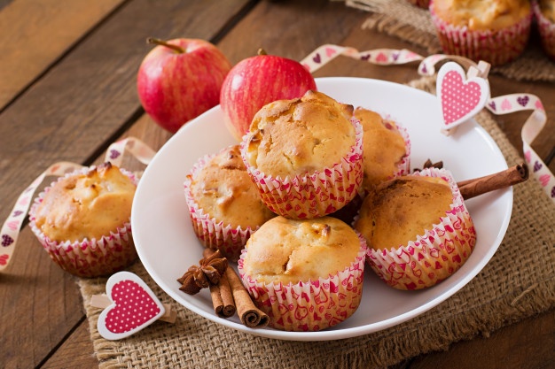 Recept na jesenné jablkové muffiny