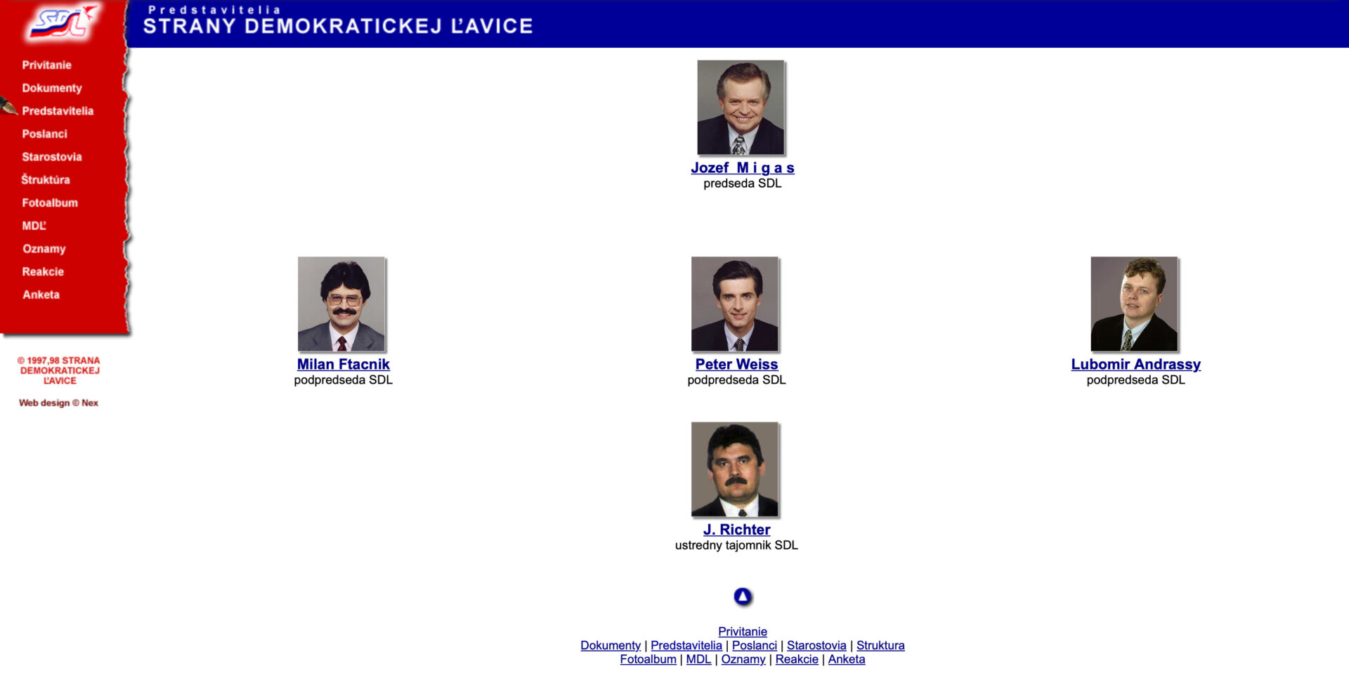 Archív: screenshot SDL.SK (2000)