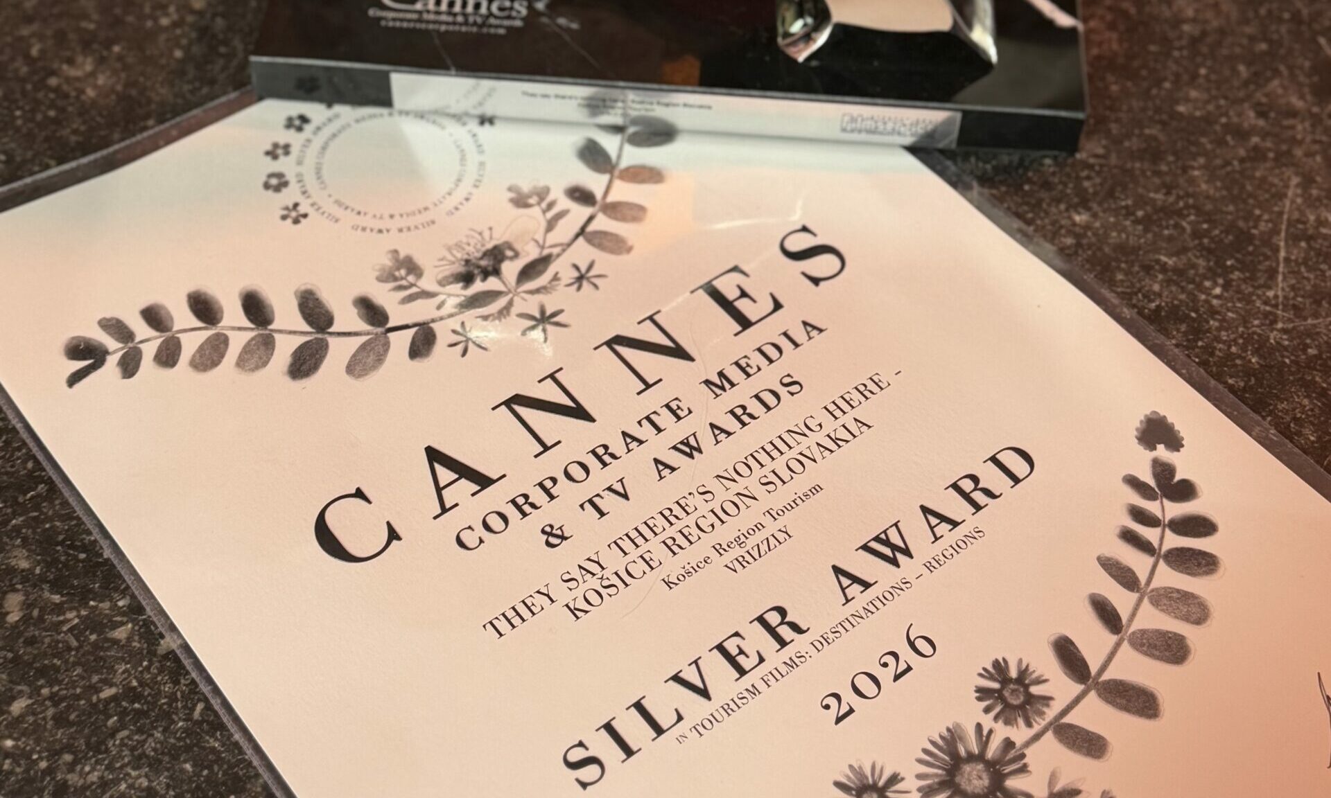 Fotografia k článku Destinačné video Košického kraja získalo prestížnu cenu na festivale v Cannes